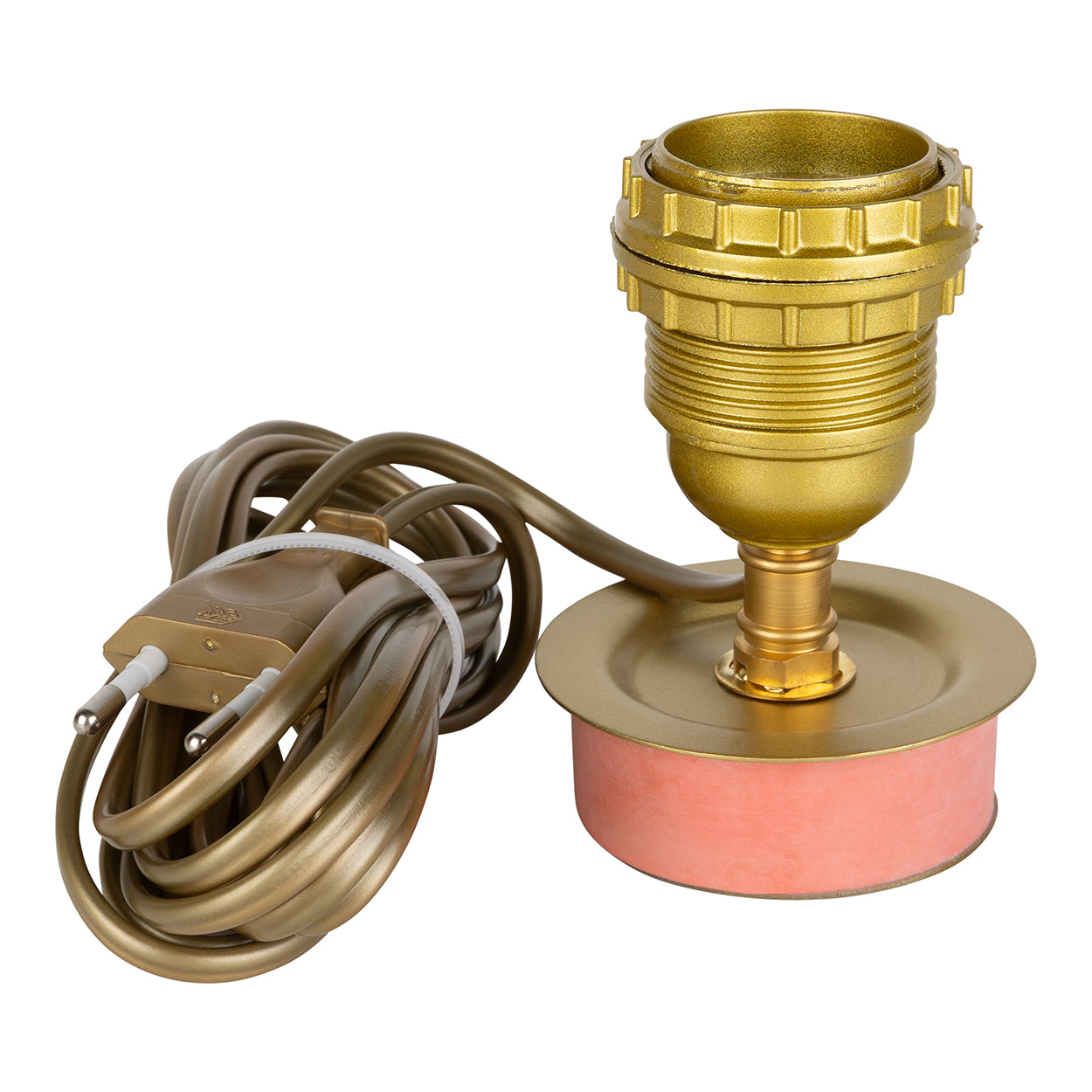 Solis Lamp & Vase - Soft Bisque x The Frill Shade - Cosy Stripes