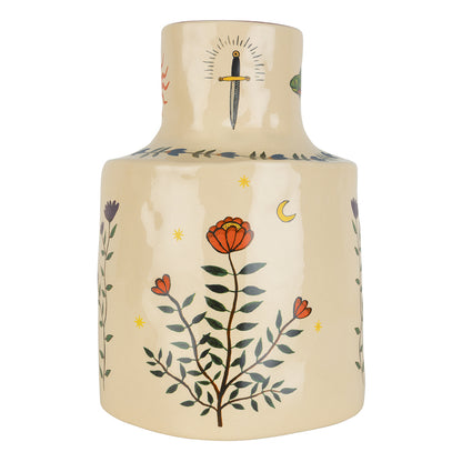 Solis Lamp & Vase - Soft Bisque x The Frill Shade - Cosy Stripes