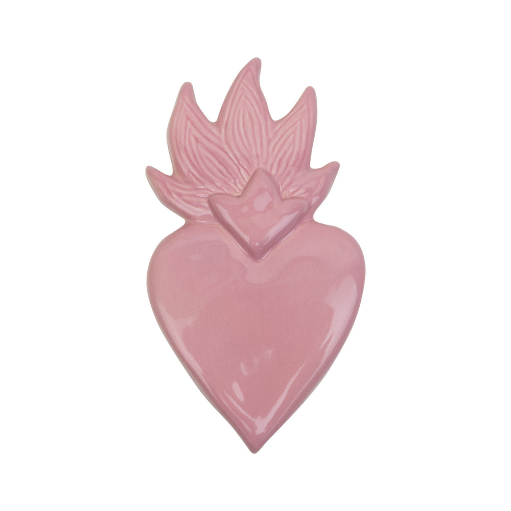 Arcane Flame Dusty Pink handmade ceramic wall art