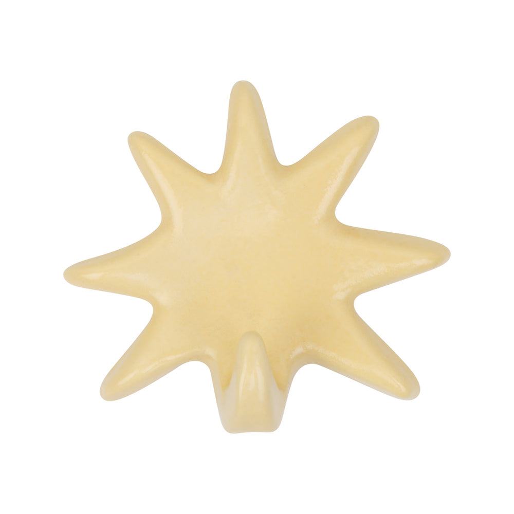 Butter Yellow ceramic wall hook – Handmade by Whimsy Dawn – Stellar Hook