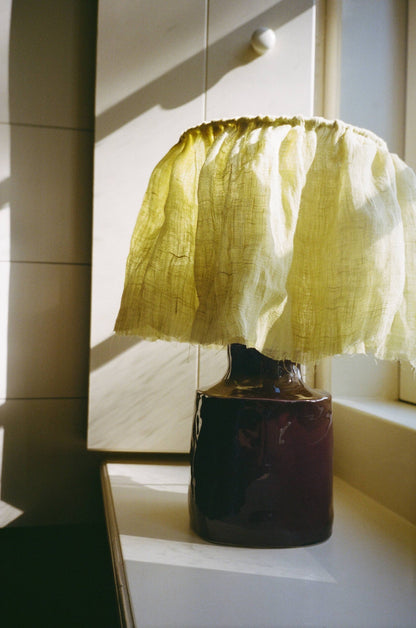 Solis Lamp & Vase - Velvet Fig x The Frill Shade - Pixie Zest
