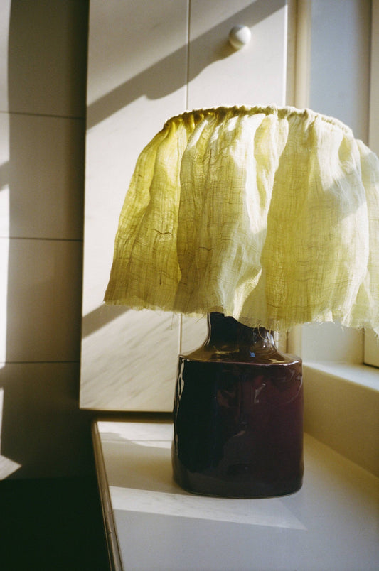 Solis Lamp & Vase - Velvet Fig x The Frill Shade - Pixie Zest