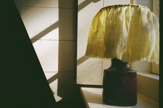 Solis Lamp & Vase - Velvet Fig x The Frill Shade - Pixie Zest