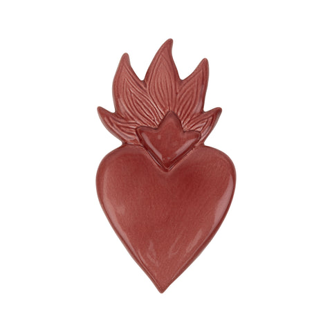 Handmade ceramic wall art – Arcane Flame Cherry Drip